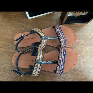 RAMPAGE Women's Lenore Multi-color Beaded Sandals